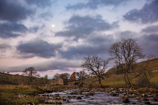 Yorkshire Dales Autumn Moon Picture Board by Richard Perks