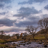 Buy canvas prints of Yorkshire Dales Autumn Moon by Richard Perks