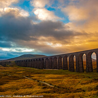 Buy canvas prints of Ingleborough and the Viaduct by Richard Perks