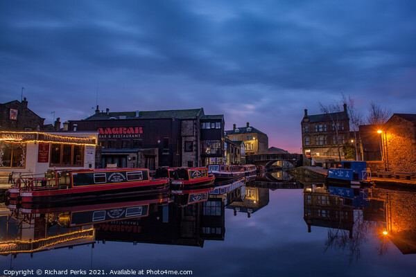 Evening reflections at Skipton basin Picture Board by Richard Perks