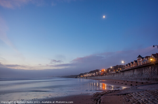 Twilight on Filey Beach Picture Board by Richard Perks