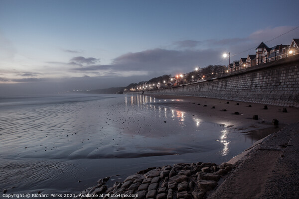 Winter daybreak at Filey beach Picture Board by Richard Perks
