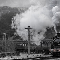 Buy canvas prints of Class 02 Taff Vale Railways pulls away from Keighl by Richard Perks