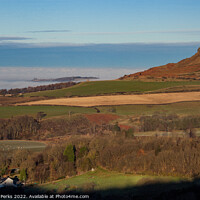 Buy canvas prints of Misty Morning at Roseberry Topping by Richard Perks