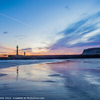Buy canvas prints of Whitby Beach Reflections by Richard Perks