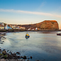 Buy canvas prints of Staithes Harbour by Richard Perks
