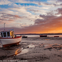 Buy canvas prints of Morecambe Bay winter reflections by Richard Perks