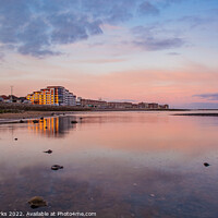 Buy canvas prints of Morecambe Seafront in reflection by Richard Perks