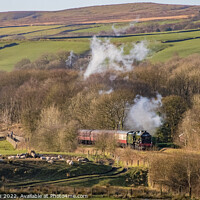 Buy canvas prints of 46100 Royal Scot steaming through the Lancashire C by Richard Perks