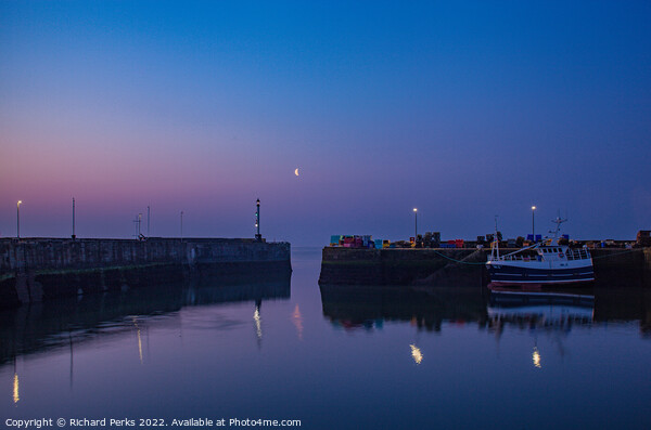 Bridlington Harbour at Dusk Picture Board by Richard Perks