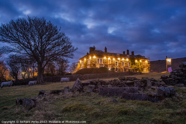 Cow and Calf pub at Dusk Picture Board by Richard Perks