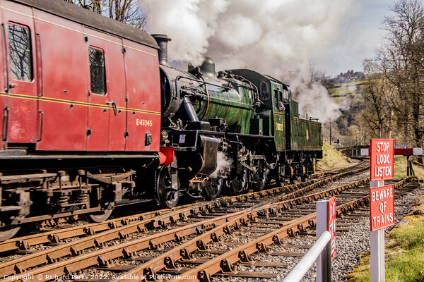 Steaming out of Oxenhope Picture Board by Richard Perks