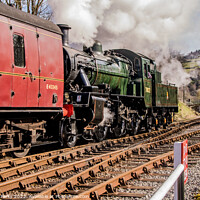 Buy canvas prints of Steaming out of Oxenhope by Richard Perks