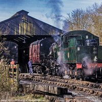 Buy canvas prints of Sunday Morning Shunting at Oxenhope by Richard Perks