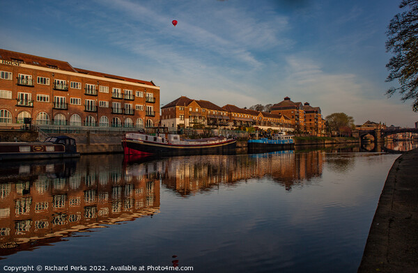Hot Air Balloon, Boats and the Ouse Picture Board by Richard Perks