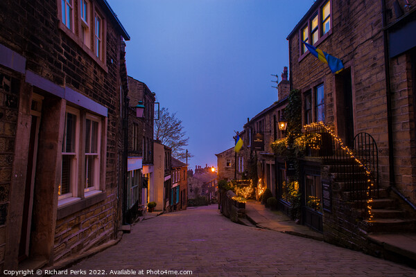 Haworth Main street at Dusk Picture Board by Richard Perks