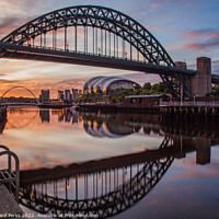 Buy canvas prints of Tyne Bridge reflections by Richard Perks