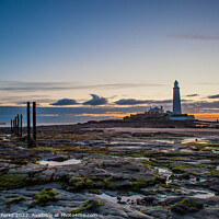 Buy canvas prints of Rockpools at St Mary`s Lighthouse by Richard Perks