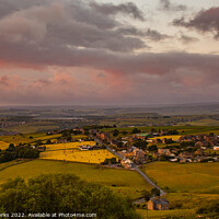 Buy canvas prints of Storm clouds and sunshine over Golcar and Slaithwa by Richard Perks