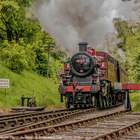 Buy canvas prints of Queens platinum Jubilee train steams into Oxenhope by Richard Perks