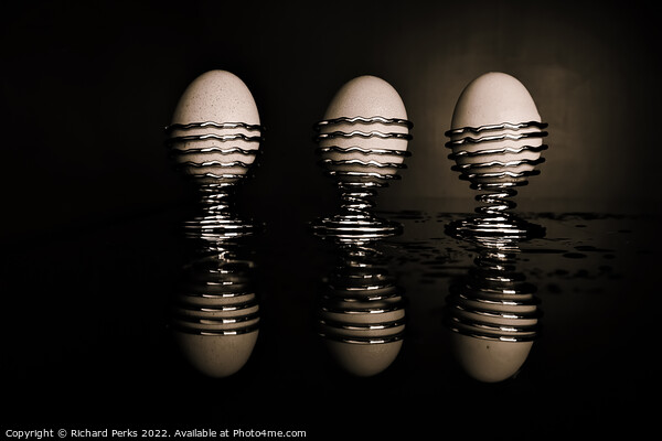 Retro  Egg cup reflections Picture Board by Richard Perks