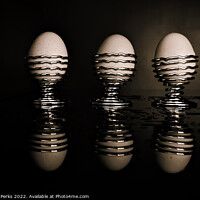 Buy canvas prints of Retro  Egg cup reflections by Richard Perks
