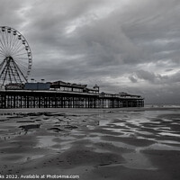 Buy canvas prints of Big Wheel Storm  - Blackpool Pier by Richard Perks