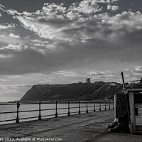 Buy canvas prints of Freddie Gilroy gazes over Scarborough Castle by Richard Perks