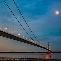 Buy canvas prints of Moonlit reflections over the Humber by Richard Perks