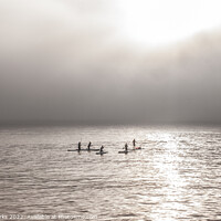 Buy canvas prints of Paddle boarding Scarborough South bay by Richard Perks