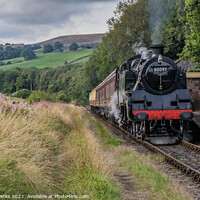 Buy canvas prints of Simmering Steam at Irwell Vale by Richard Perks