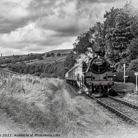 Buy canvas prints of 80097 steam train at Irwell vale by Richard Perks