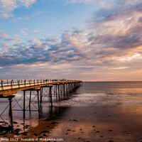 Buy canvas prints of Saltburn by the sea golden hour by Richard Perks