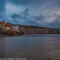 Buy canvas prints of Storm Clouds over Robin Hoods Bay by Richard Perks