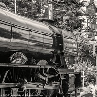 Buy canvas prints of Flying Scotsman - Waiting for the Signal by Richard Perks