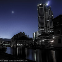 Buy canvas prints of Bridgewater Place in the Moonlight by Richard Perks