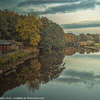Buy canvas prints of Autumn colours in Roberts Park - Saltaire by Richard Perks