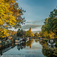 Buy canvas prints of Autumn on the Leeds - Liverpool canal at Rodley by Richard Perks
