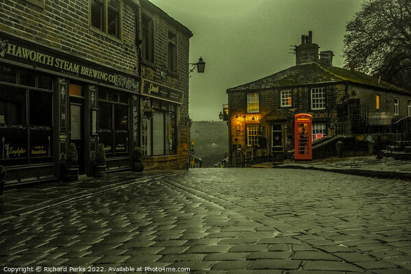 Black Bull Pub on a Rainy Day Picture Board by Richard Perks