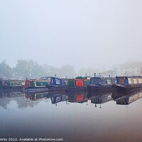 Buy canvas prints of Foggy morning on the Leeds Liverpool canal by Richard Perks