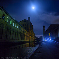 Buy canvas prints of Moonlight over Salts Mill by Richard Perks