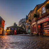 Buy canvas prints of Sunrise on the cobbles - Haworth by Richard Perks