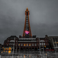 Buy canvas prints of Blackpool Tower Lights by Richard Perks