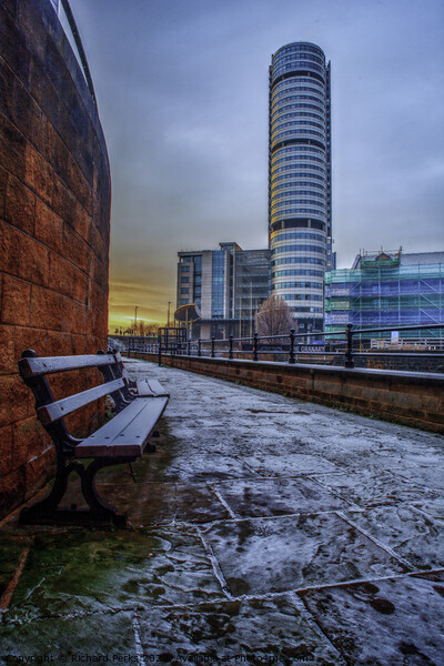 Bridgewater Place - Leeds city Winter morning Picture Board by Richard Perks