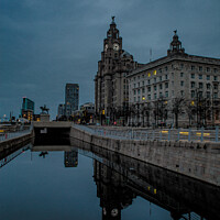 Buy canvas prints of Royal Liver Building Reflection by Richard Perks
