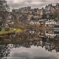 Buy canvas prints of Tranquil Reflections of Knaresborough by Richard Perks