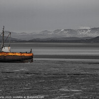 Buy canvas prints of Rusty Boat in Morecambe Bay by Richard Perks