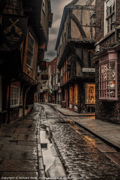Rainy days in the Shambles Picture Board by Richard Perks
