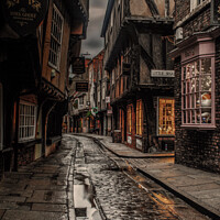 Buy canvas prints of Rainy days in the Shambles by Richard Perks