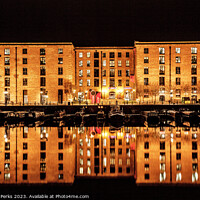 Buy canvas prints of Albert Dock -Atlantic Dock Liverpool at Night by Richard Perks